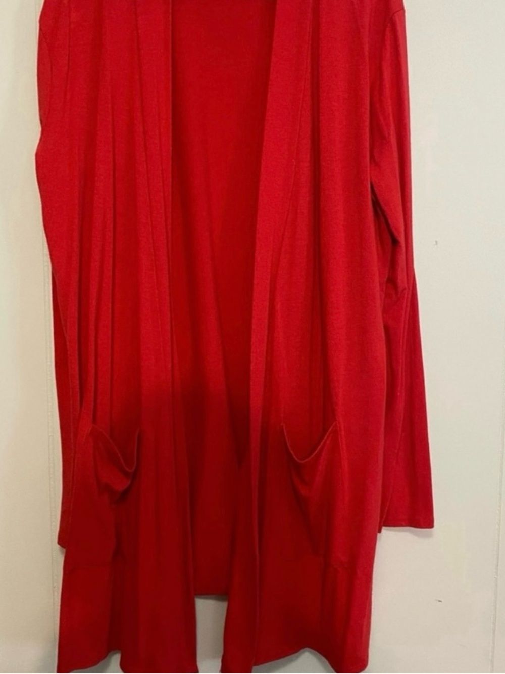 Red Open-Front Women’s Cardigan Sweater NWOT